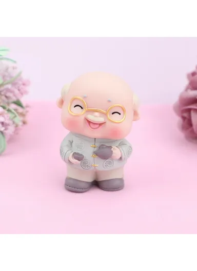 Cute Elderly Couple Figures for Birthday Cake Decoration Figurine Baking Accessories 2396 - Old Man