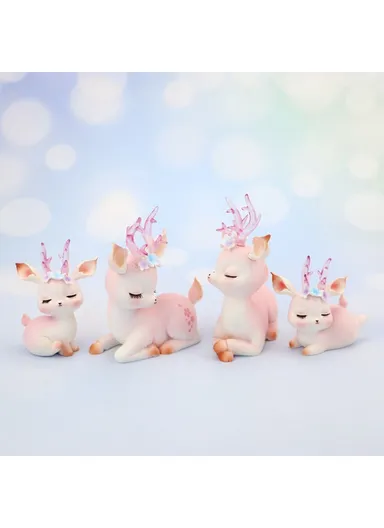 Nordic Style Deer Figurine Ornament Cute Resin Figure Crafts for Home / Office Decor - 5D - 2573