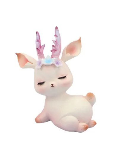 Nordic Style Deer Figurine Ornament Cute Resin Figure Crafts for Home / Office Decor - 5C - 2573