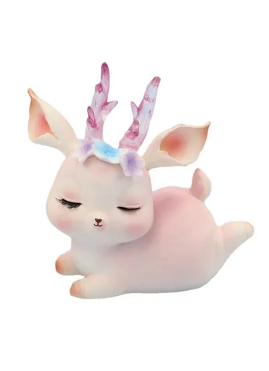 Nordic Style Deer Figurine Ornament Cute Resin Figure Crafts for Home / Office Decor - 5C - 2573