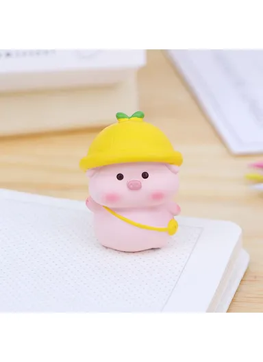 Mini Pig Figures Desktop Decor Office Table Ornaments Resin Cute Animal Figurines for Home / Office - 002 - C