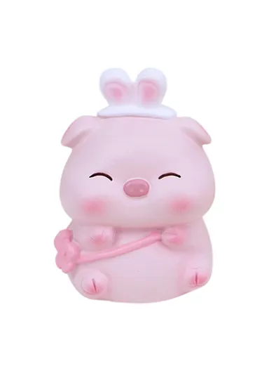 002 Mini Pig Figures Desktop Decor Office Table Ornaments Resin Cute Animal Figurines for Home / Office - 002B