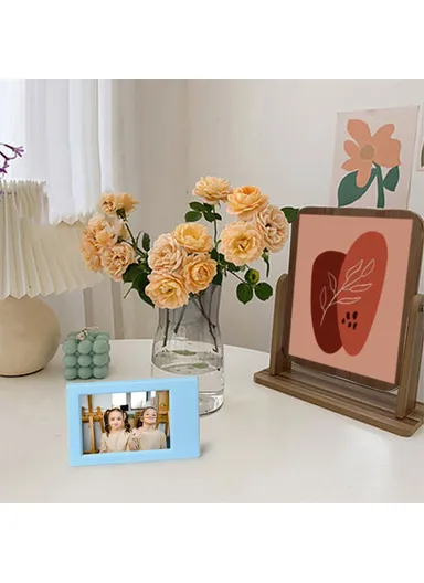 Mini 3-inch Vertical Photo Frame Classic Desktop Photo Frame Home Decor for Instant Camera - Green