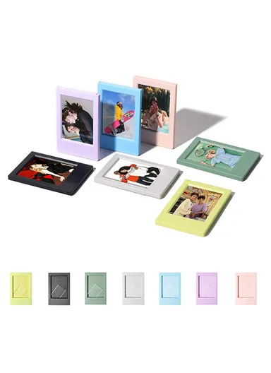 Mini 3-inch Vertical Photo Frame Classic Desktop Photo Frame Home Decor for Instant Camera - Green