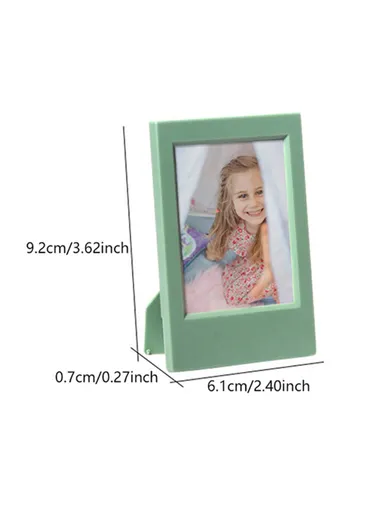 Mini 3-inch Vertical Photo Frame Classic Desktop Photo Frame Home Decor for Instant Camera - Green