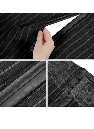 110x210cm Magnetic Screen Door Curtain Fiberglass Mesh Screen Door with Magnets Fly Mosquitos Bug Insect Screen - Black