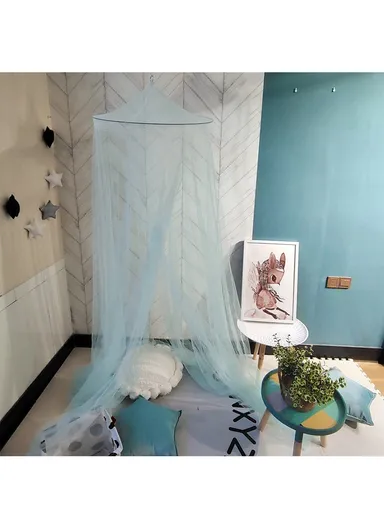 Breathable Polyester Mosquito Net Bed, Home Bed Canopy Curtain (D60 x H250)cm - Green