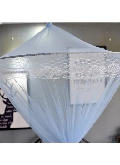 Breathable Polyester Mosquito Net Bed, Home Bed Canopy Curtain (D60 x H250)cm - Green