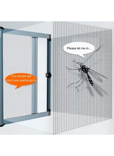 Fiberglass Insect Screen Mesh Easy Install Window Net For DIY Home &amp; Outdoor Use - White