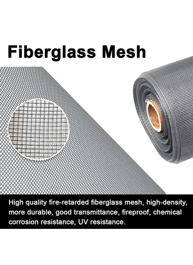 200 x 200cm Magnetic Mosquito Screen Fiberglass Household Window Mesh Insect Net Curtain - White+Grey