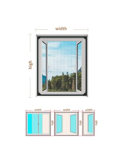 200 x 200cm Magnetic Mosquito Screen Fiberglass Household Window Mesh Insect Net Curtain - White+Grey