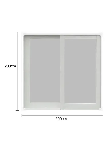 200 x 200cm Magnetic Mosquito Screen Fiberglass Household Window Mesh Insect Net Curtain - White+Grey
