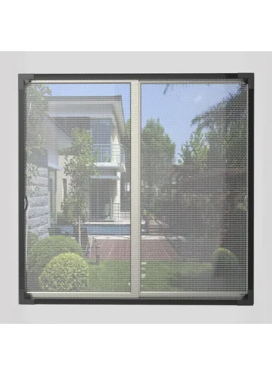 200 x 200cm Magnetic Mosquito Screen Fiberglass Household Window Mesh Insect Net Curtain - White+Grey