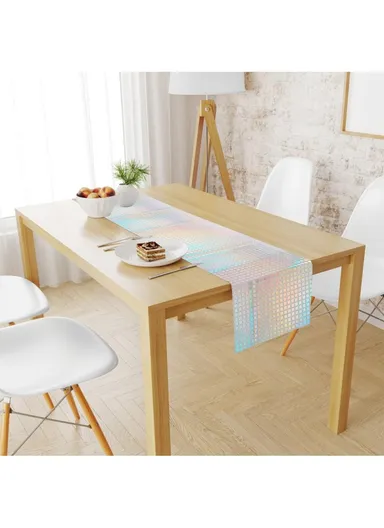 30x180cm Disco Mirror Sequin Plaid Table Runner European Wedding Party New Year Decoration