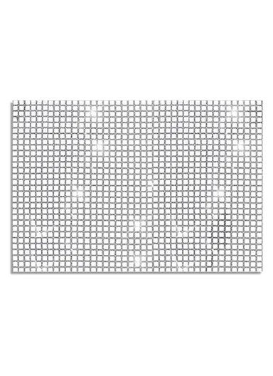 30x45cm Sequin Plaid Placemat Party Home Decor Polyester Table Protection Mat - Red