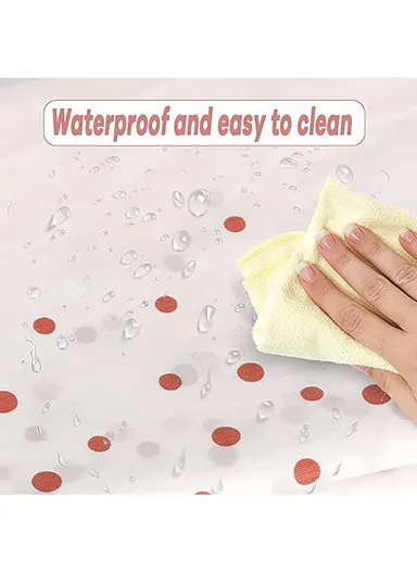 Rectangular Event &amp; Outdoor Activity Tablecloth, Disposable Waterproof Oilproof PEVA Table Mat (L274xW137)cm - Black