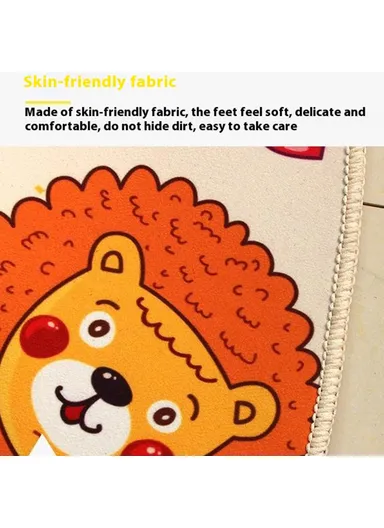 100cm Cartoon Printed Round Carpet Diameter Absorbent Floor Mat Living Room Bedroom Rug Doormat - Kitten Paw