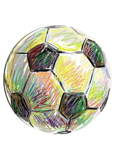 Cartoon Round Carpet Absorbent Floor Mat Diameter 100cm Non-Slip Polyester Rug - Soccer