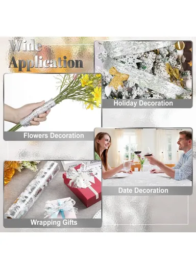 4Pcs Hot Stamping Foil Table Runner Holiday Party Wedding Decor Polyester Mesh Table Flag (L28 x W45)cm - Star