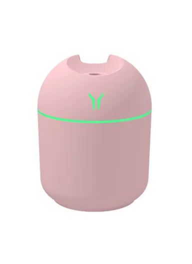 USB Mini Desktop 7 Color Night Light Car Humidifier 250ML Capacity Portable Ultrasonic Cool Mist for Home / Office / Vehicle - Pink