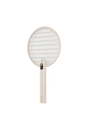 Foldable Electric Fly Zapper Killer Swatter, USB Rechargeable Mosquito Bug Racket - Digital Display