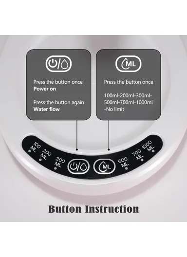 Electric Water Pump Desktop Tray Design Powerful Water Dispenser for Barreled Water (BPA-Free, No FDA) C021 - Pearl White