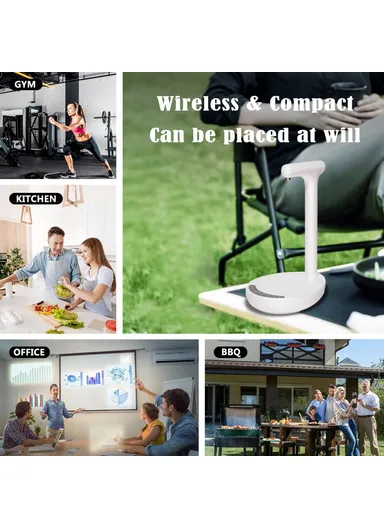 Electric Water Pump Desktop Tray Design Powerful Water Dispenser for Barreled Water (BPA-Free, No FDA) C021 - Pearl White