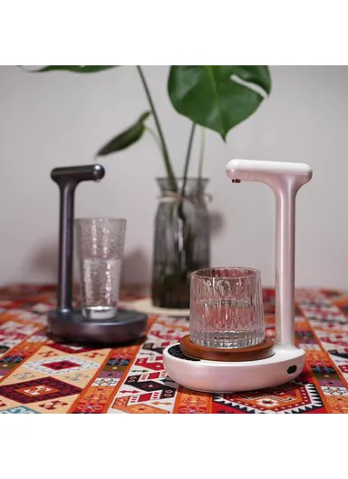 Electric Water Pump Desktop Tray Design Powerful Water Dispenser for Barreled Water (BPA-Free, No FDA) C021 - Pearl White