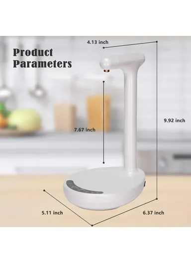 Electric Water Pump Desktop Tray Design Powerful Water Dispenser for Barreled Water (BPA-Free, No FDA) C021 - Pearl White