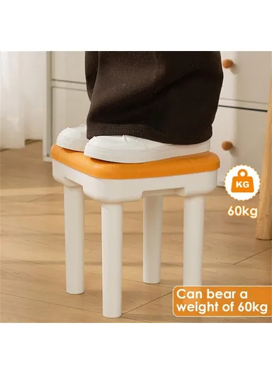 Simple Creative Children Thicken PP Small Stool Portable Detachable Stool - Cloud Pattern / Khaki