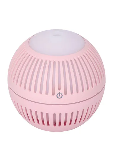 USB Powered Humidifier Mute Home Office Car Mist Diffuser with Colorful Night Light - Pink