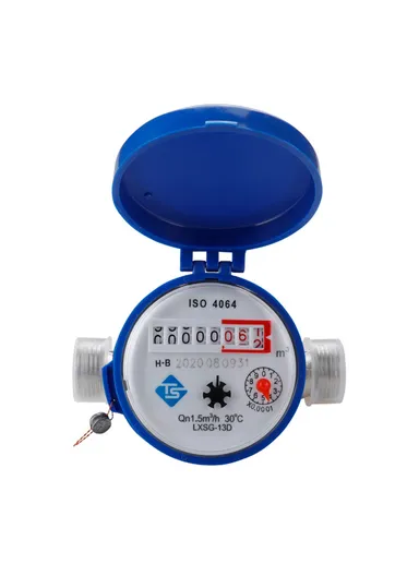 ISO4064 Class B Accuracy Level Household Water Meter Mechanical Rotary Wing High Precision Pointer Counter Measurement Tool TS-S300E
