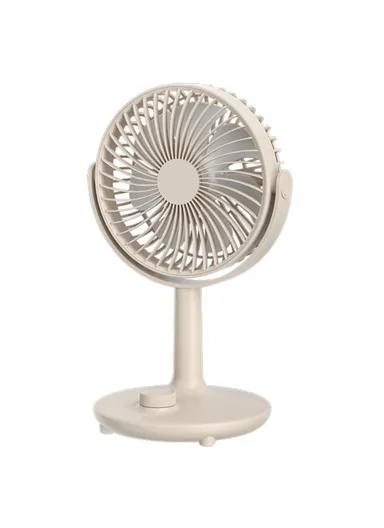 Speed Adjustable Portable Desktop Fan, Quiet Summer Cooling Fan for Home Office - Beige