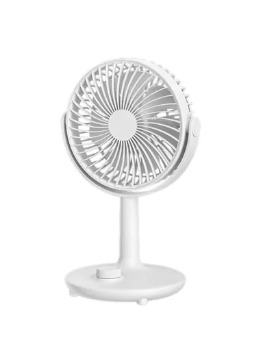 Speed Adjustable Portable Desktop Fan, Quiet Summer Cooling Fan for Home Office - White
