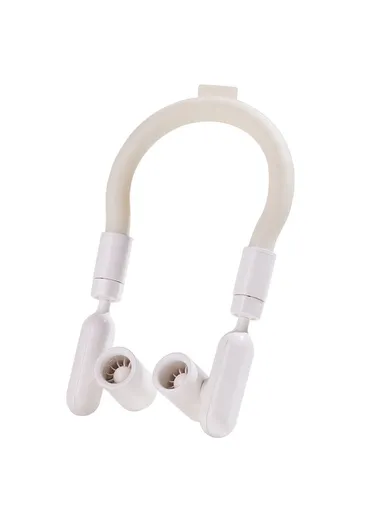 Outdoor Sports Hands Free Neck Fan, 3 Speeds Adjustable Flexible Cooling Neckband F94 - Beige