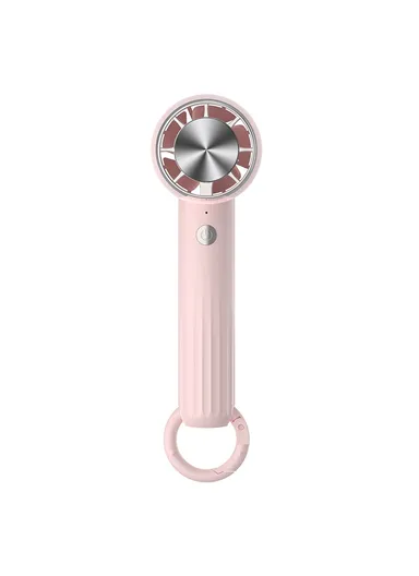 Portable Cold Compress Cooling Fan with Carabiner for Outdoor Travel Home Office Use WT13 - Pink