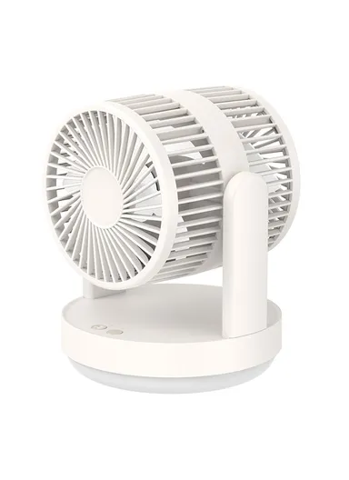 Circulating Portable Rechargeable Fan, 3 Speed Desktop Cooling Fan with Ambient Light ZK04 - Beige