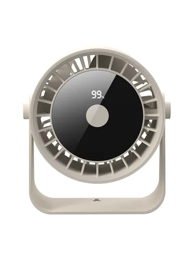 Rechargeable Portable Circulating Fan, Angle Adjustable Multi-Speed Cooling Fan ZK05 - Beige