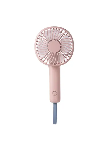 Rotating Pocket Fan, Portable Handheld USB Rechargeable 3 Speed Cooling Fan F20 - Pink