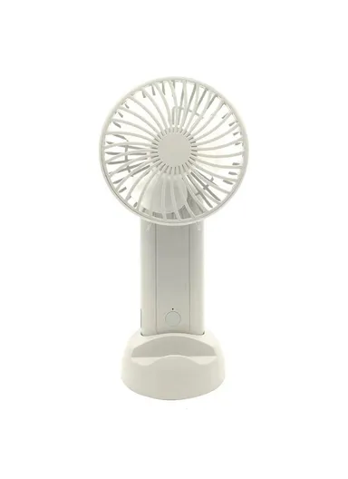 Rotatable Handheld Fan, Brushless Motor 4 Speed, USB Rechargeable Cooling Fan F30 - White