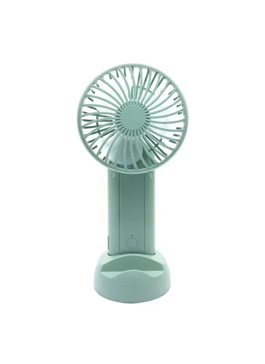 Rotatable Handheld Fan, Brushless Motor 4 Speed, USB Rechargeable Cooling Fan F30 - Green