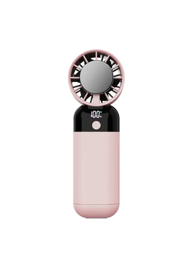 Portable Cold Compress Cooling Fan, 3 Speed Rechargeable Handheld Desktop Fan Cooler ZK03- Pink