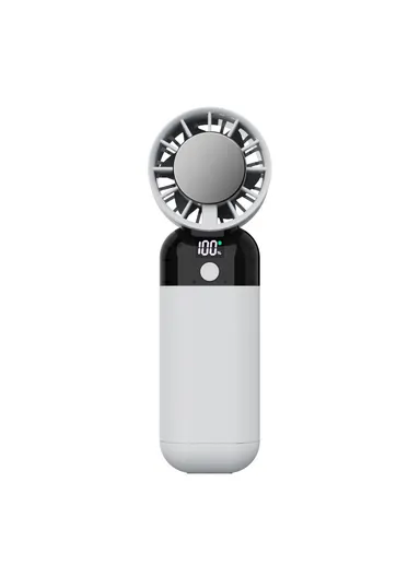 Portable Cold Compress Cooling Fan, 3 Speed Rechargeable Handheld Desktop Fan Cooler ZK03- White