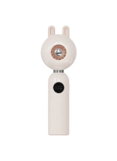 Cute Animal Ears Handheld Mini USB Portable Fan, 100 Speeds Desktop Fan for Home Office C05  - Pink Rabbit
