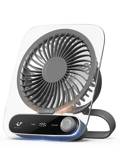 Desk Fan Wide Angle Powerful Airflow Portable Hanging Fan - Grey