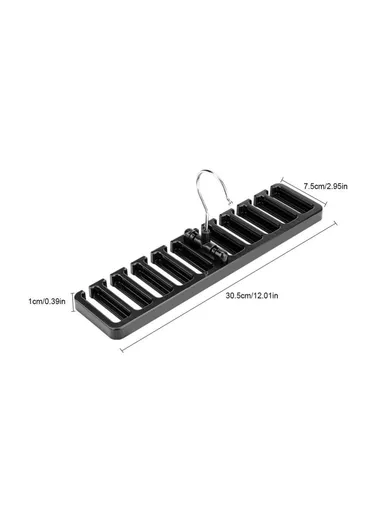 Multifunction Belt Organizer Rack Space Saving Closet Storage Hanger for Ties Scarves Hats - Black