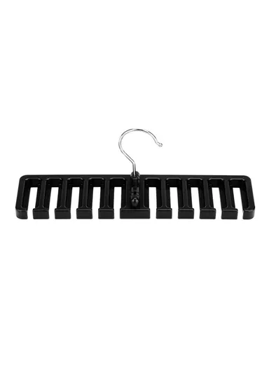 Multifunction Belt Organizer Rack Space Saving Closet Storage Hanger for Ties Scarves Hats - Black