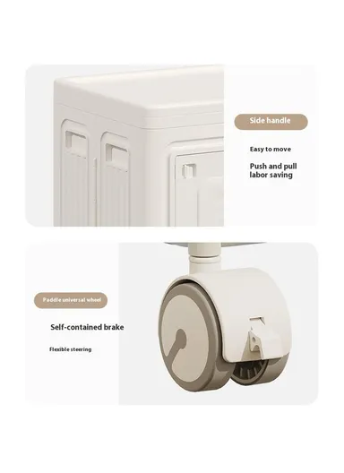 Foldable Laundry Hamper with Lid and Wheels, Large-Capacity Clothes Storage Basket - Medium