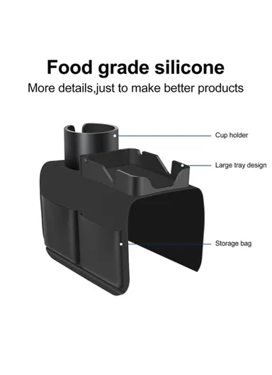53x32cm Sofa Armrest Tray Silicone Cup Holder Chair Couch Recliner Remote Control Cellphone Organizer