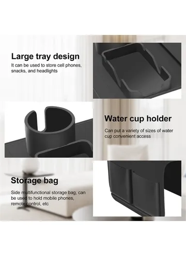 53x32cm Sofa Armrest Tray Silicone Cup Holder Chair Couch Recliner Remote Control Cellphone Organizer